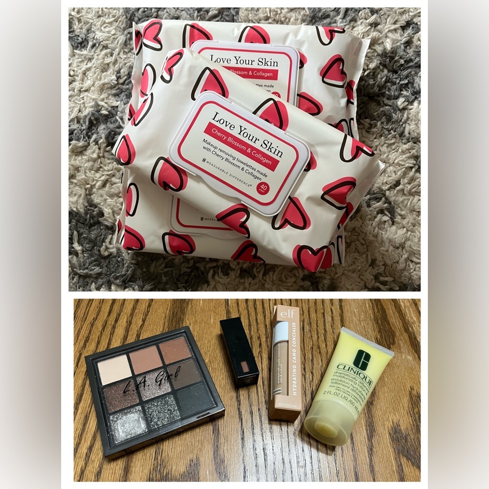 E.l.f. L.A Girl Cosmetics and Clinique skincare make-up remover bundle